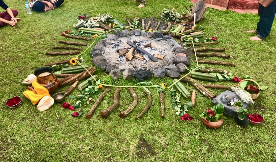 A sacred offering altar